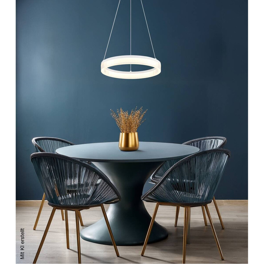 Globo Lighting Hängeleuchte MARLENNE in Weiß und Beige aus Metall und Kunststoff, Höhe: 150 cm, Durchmesser: 33 cm - Bild 2