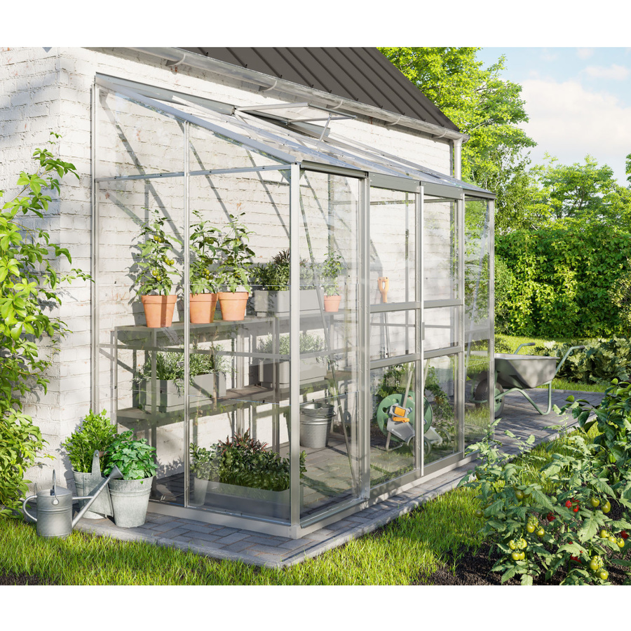 Vitavia Anlehn-Gewächshaus Ida 3300 aus Aluminium Eloxiert mit 3,3 m² und ESG-Sicherheitsglas - Bild 3