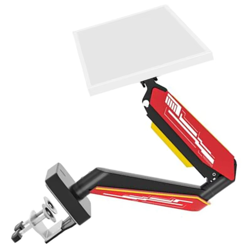 652F Ergonomischer Beobachtungsständer für Displays von 13 bis 49 Zoll mit luftbetriebenem Lift und Metallrahmen in Weiß - Bild 2