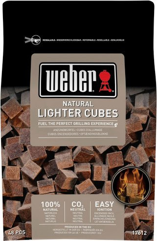 Weber Anzündwürfel aus Holzfasern und Holzwolle, braun, 48 g - Bild 2
