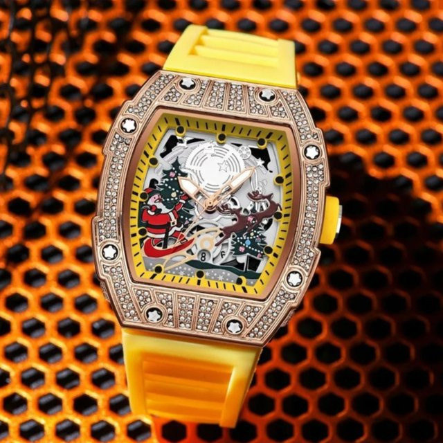 STARPERISH Armbanduhr Quarz, Rechteckig, Weiß, Gold, Herren - Bild 1