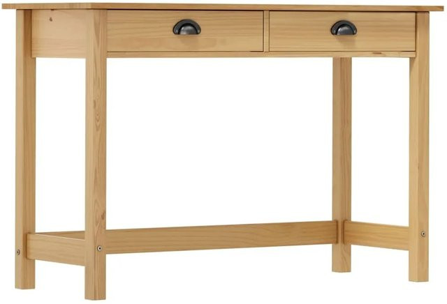 vidaXL Konsolentisch Hill aus Kiefernholz in Braun mit 2 Schubladen B/T/H: 110 x 45 x 74 cm - Bild 1