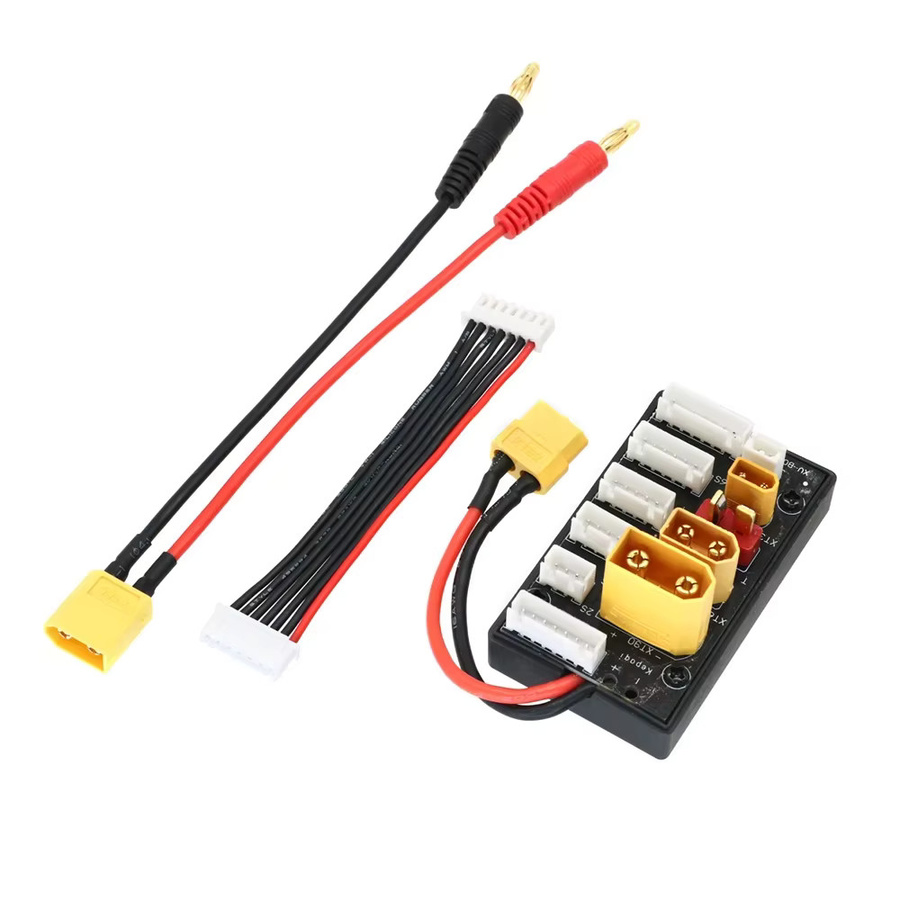 Mitoot Parallel-Ladeplatte mit XT30, XT60, XT90 und JST T-Steckern für Lipo-Akkus, kompatibel mit Imax B6 B6AC und ISDT Q6 Lite Ladegeräten - Bild 2
