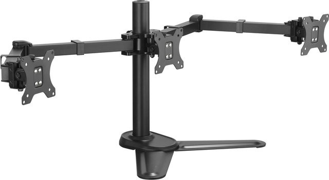 Digital Data Communications Equip Pro Schreibtisch-Halterung für 3 LCD-Anzeigen, neigbar, Schwarz, Bildschirmgröße: 43,2-68,6 cm, Montageschnittstelle: 100 x 100 mm - Bild 1