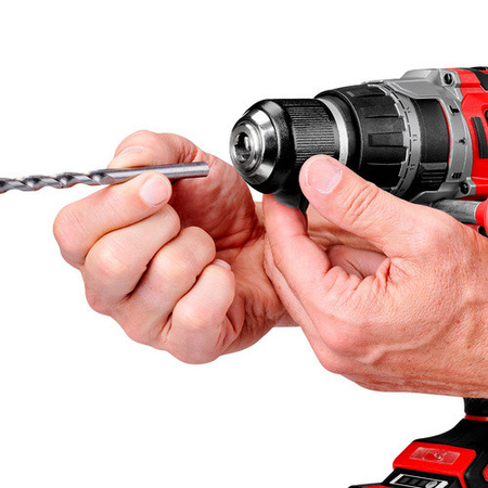Einhell Professional Akku-Schlagbohrschrauber TP-CD 18/70 Li-i BL in Rot/Schwarz, 18 V, inklusive Ladegerät und 2x 2,0 Ah Akkus