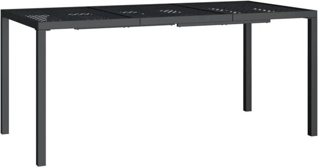 Furnicato Gartentisch aus Stahl in Anthrazit mit modernem Mesh-Design, B/T/H: 165 x 80 x 72 cm - Bild 1