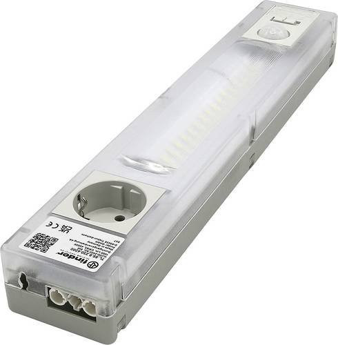 Finder Schaltschrankleuchte LED-Leuchte mit Schuko-Steckdose, Transparent/Weiß, 6W, 1000lm, 120° Abstrahlwinkel, 230 V/AC - Bild 1