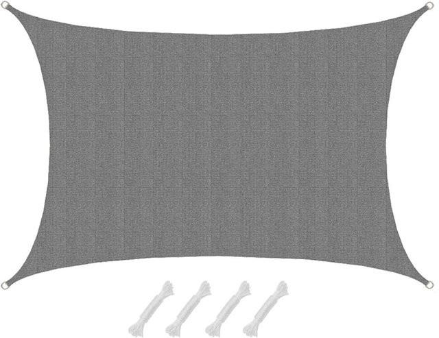 AMANKA HDPE Sonnensegel Rechteckig Grau B/T: 5 x 3 m - Bild 1