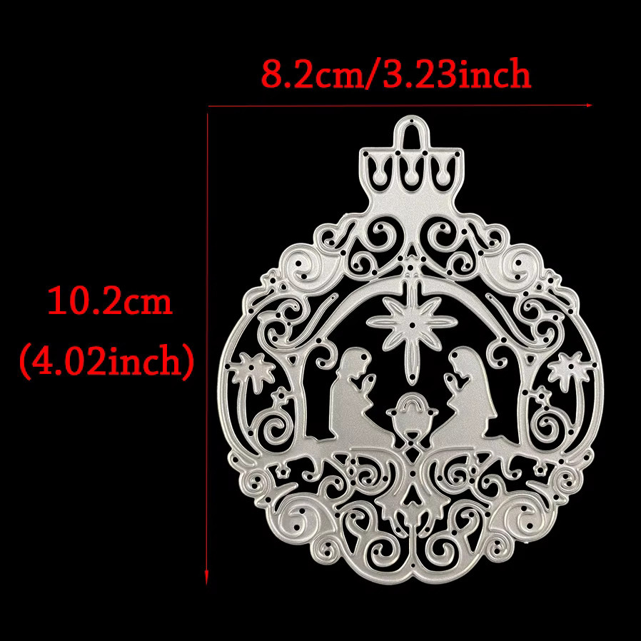 Christliches Jesus Motiv Metall-Stanzer für DIY Scrapbooking und Bastelarbeiten in Silber - Bild 3