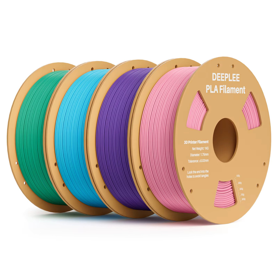 DEEPLEE PLA Filament 1,75mm Orange, 4kg Großpackung (4 x 1kg) für FDM 3D-Drucker - Bild 3