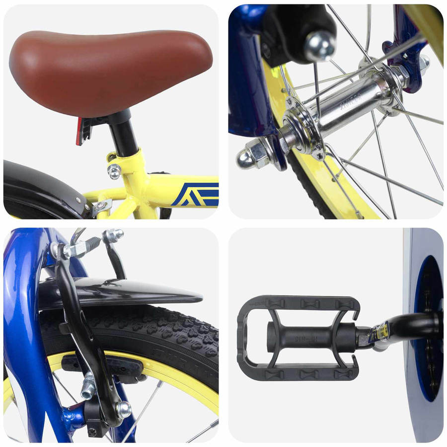 VD Home Furnishing Kinderfahrrad 16 Zoll Gelb - Bild 3