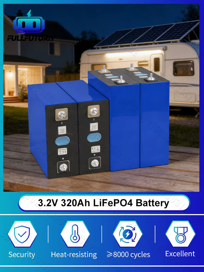 Fullfutura LiFePO4 Lithium-Eisenphosphat-Zelle 3,2V 320Ah in Blau für DIY 12V 24V 28V Systeme wie Boote, Wohnmobile und Anhänger - Bild 9