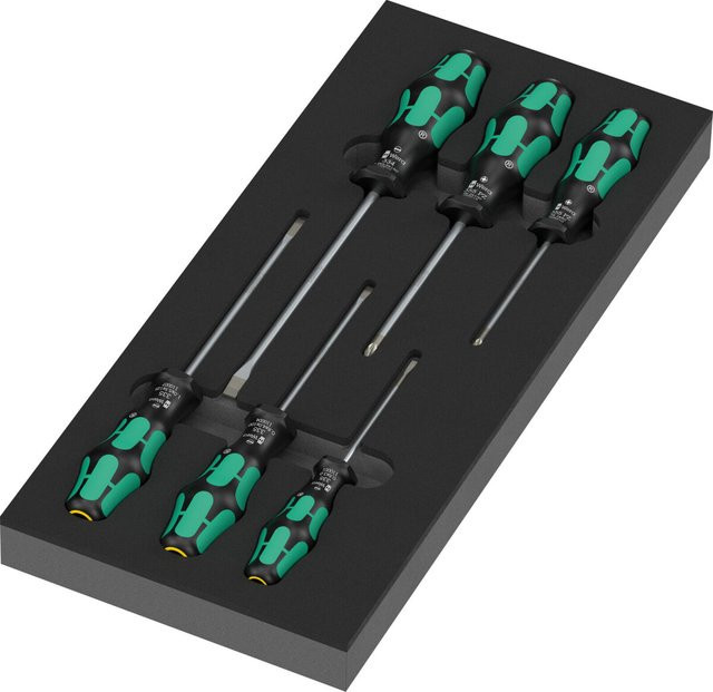 Wera 9718 Schaumstoffeinlage für Schraubendreher Kraftform Serie 300 Set 2, 7-teilig, grau/mehrfarbig - Bild 1