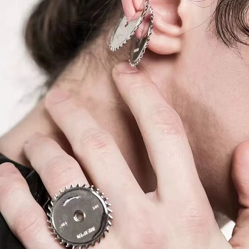 ZHUHE Ohrringe-Set, Edelstahl, Silber, Unisex - Bild 3