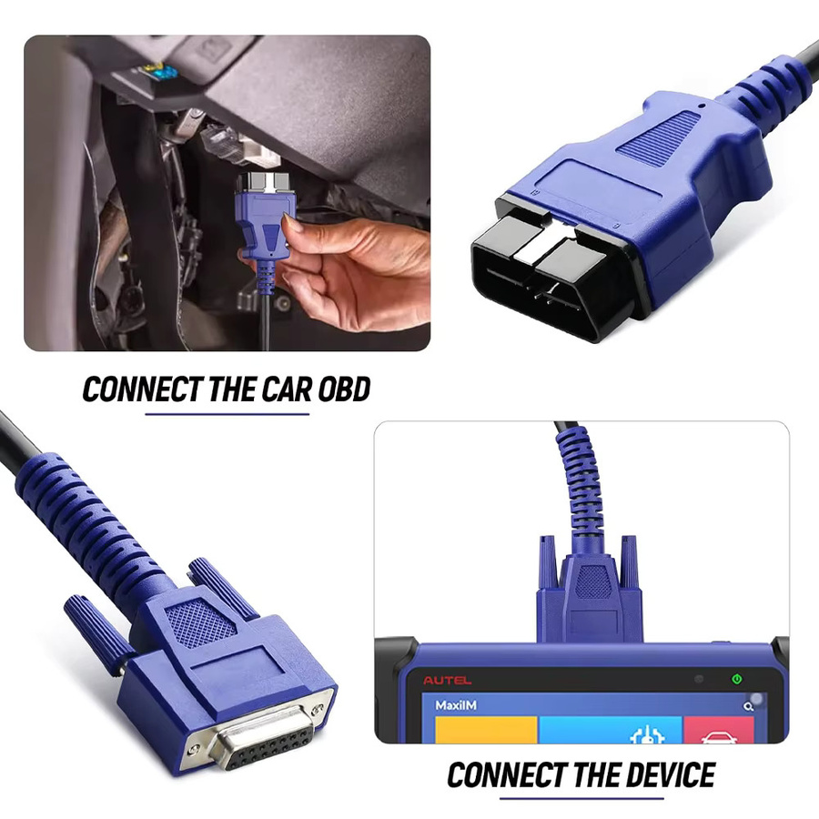 Autel IM508 OBD-Kabel, 16-poliges Haupttestkabel mit DB15-Buchse in Blau für MaxiIM Diagnosescanner - Bild 5