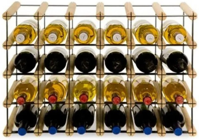 PROREGAL Modulares Weinregal Vinotega aus massivem Kiefernholz in Natur, H x B x T: 42,5 x 62,5 x 24,5 cm - Bild 1