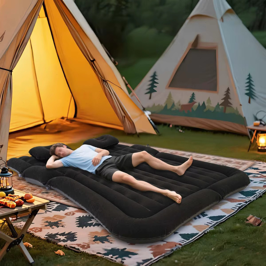Bymaocar Aufblasbare SUV-Luftmatratze für Camping und Outdoor-Reisen in Schwarz - Bild 3