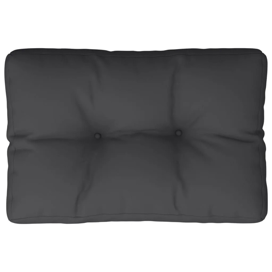 vidaXL Palettenkissen Schwarz aus Polyester, wasserabweisend und UV-beständig, B/T/H: 50 x 40 x 12 cm - Bild 2