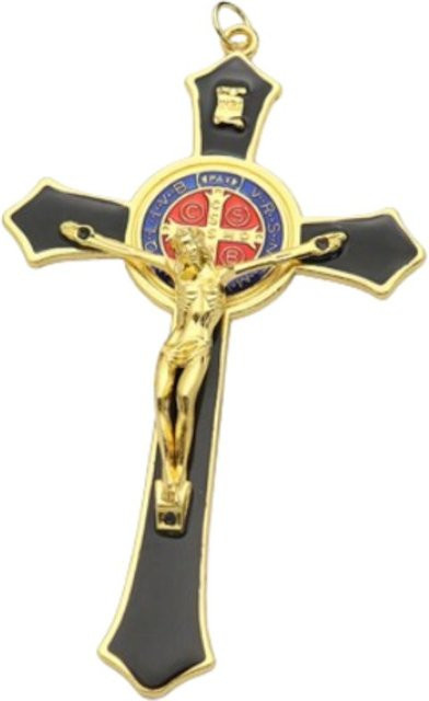 Binchi Outdoor Product Anhänger, Heiliges Benedikt Kreuz, Messing, Gold, Unisex - Bild 1