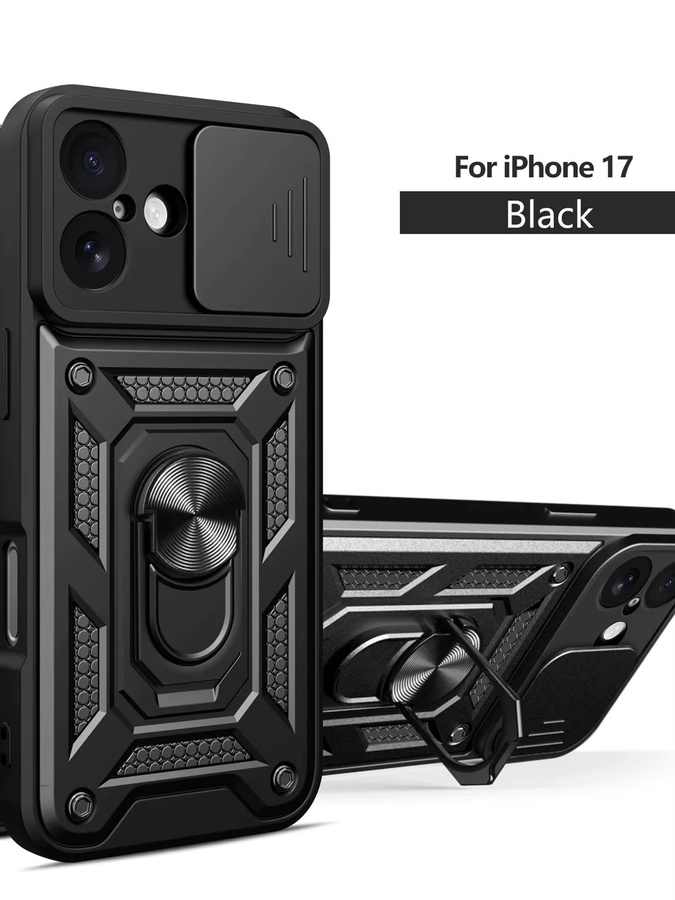 Stoßfeste Panzerhülle von TEXT ME für iPhone 17, 17 Pro, 17 ProMax und 17 Air mit Autohalterung und Kameraschutz in Gold - Bild 7