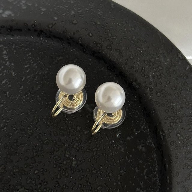 Ohrclips Perle, Zinklegierung, Gold, Damen - Bild 1