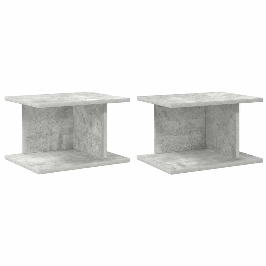 Set aus 2 vidaXL Nachttischen in Grau mit Beton-Optik, B/T/H: 40 x 30 x 25 cm - Bild 2