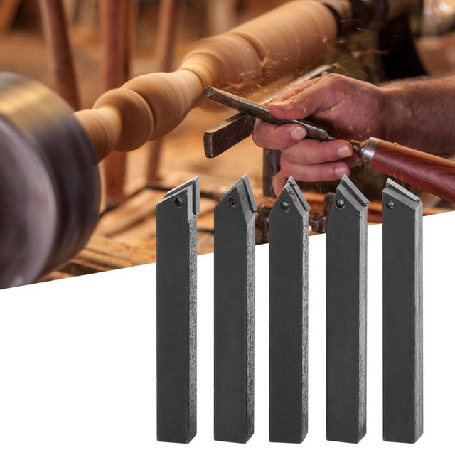 Koogeelife Hartmetall Drehmeißel Set mit Wendeschneidplatten für Surface-Schneiden, Bohren und Anfasen, 5 Stück, Grau - Bild 1