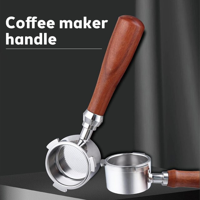 Delonghi Bodenloser Siebträger 51 mm mit 3-Ohren-Edelstahlkorb und Massivholzgriff in Silber - Bild 1