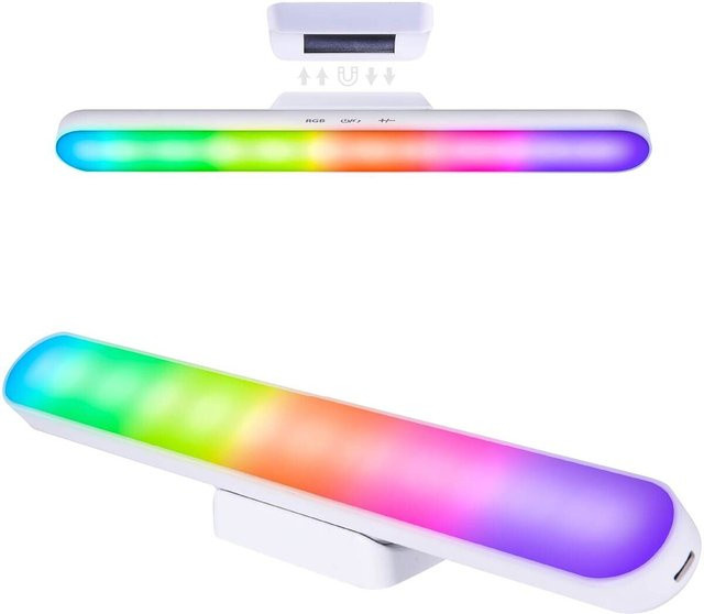 Pocoline Multifunktions-LED-Leuchte Irmi in Weiß mit RGB-Effekt und Magnetbefestigung, B/H/T: 3 x 30,5 x 4 cm - Bild 1