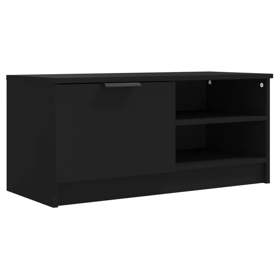 vidaXL TV-Schrank modern in Schwarz aus Holzwerkstoff, B/T/H: 80 x 35 x 36,5 cm - Bild 2