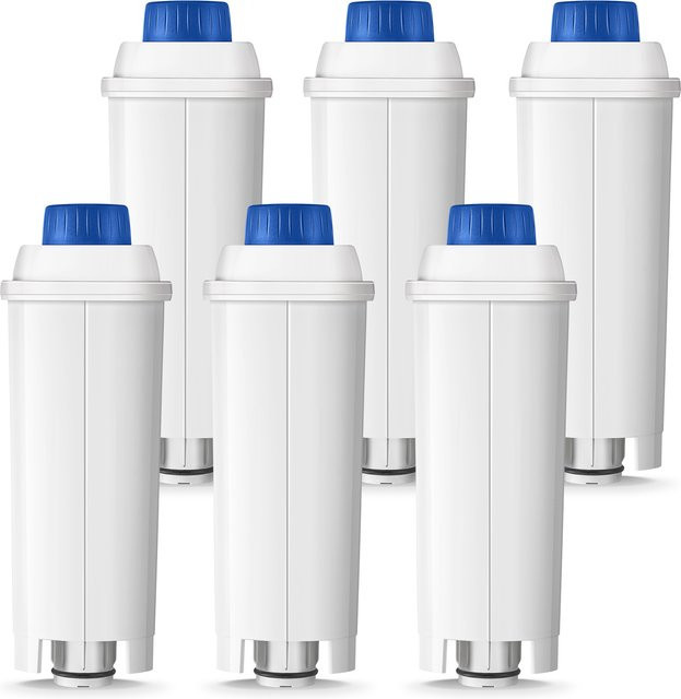 Reimol 6er Set Wasserfilter für Delonghi Kaffeemaschinen der ECAM-Serie, Dinamica und Cappuccino-System, Weiß - Bild 1