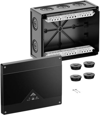 Spelsberg Abzweigkasten 42502001 Schwarz IP66 IP67 IP69 L: 20,2 cm, B: 25,2 cm, H: 12,0 cm - Bild 1