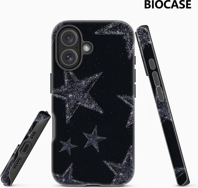Grain Star Robuste Handyhülle für iPhone 17 16 15 14 13 Pro Max Plus mit Magnetfunktion, Schwarz - Bild 1