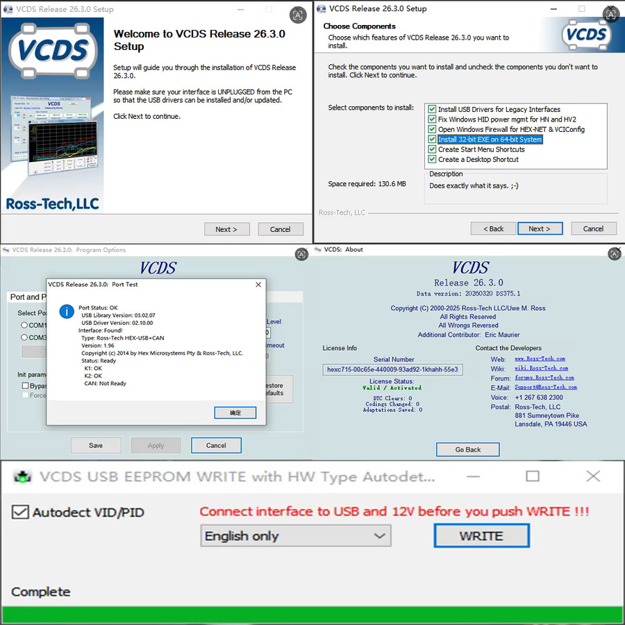 HEX-V2 VCDS USB-Schnittstelle für VW, Audi, Skoda und Seat mit VAG-COM 25,3 Software, Schwarz - Bild 2