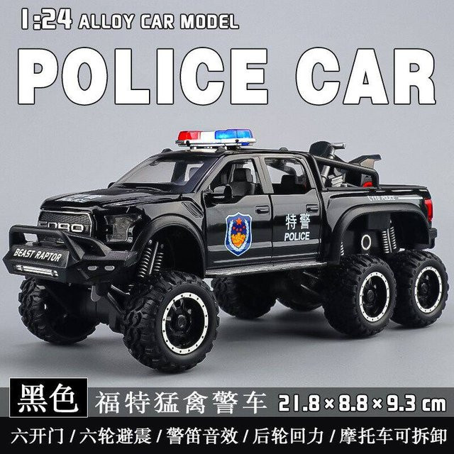 Linyi toy car Ford Raptor F150 Offroad Pickup Truck, Modellauto, 1:28, Metall, ab 14 Jahren - Bild 1