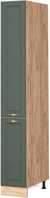Vicco Apothekerschrank Fame-Line in Dunkelgrün und Gold im Landhausstil, B/T/H: 30,0 x 48,04 x 206,8 cm - Bild 1