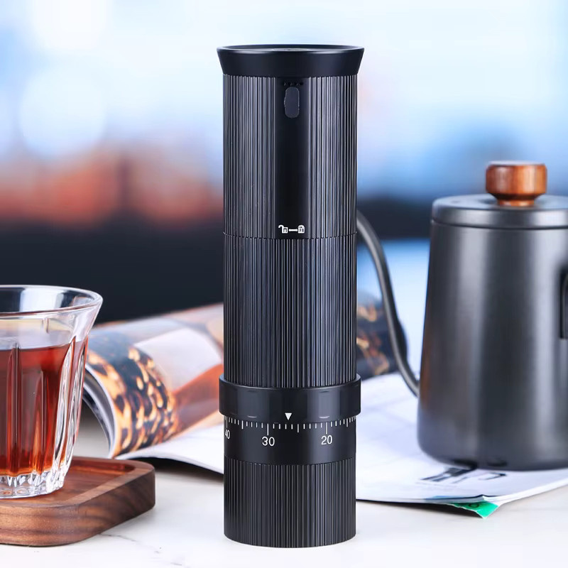 Havmore Manuelle USB Kaffeemühle aus Aluminium und Edelstahl in Silber - Bild 2