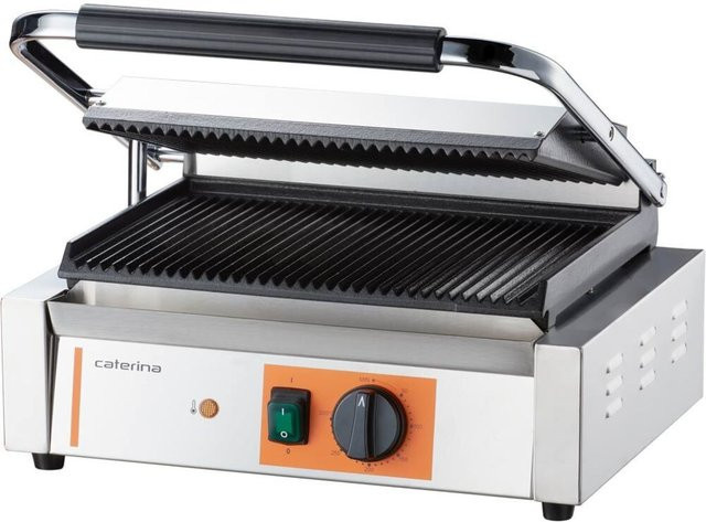 Caterina Paninigrill in Silber und Schwarz mit 2,2 kW, B/T/H: 43 x 36 x 20 cm - Bild 1