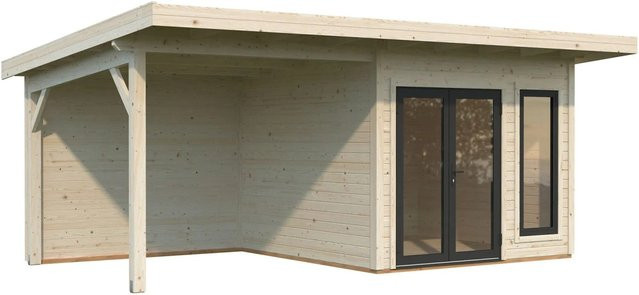 Palmako Gartenhaus Aurelia aus Fichtenholz mit Pultdach in Natur - Bild 1