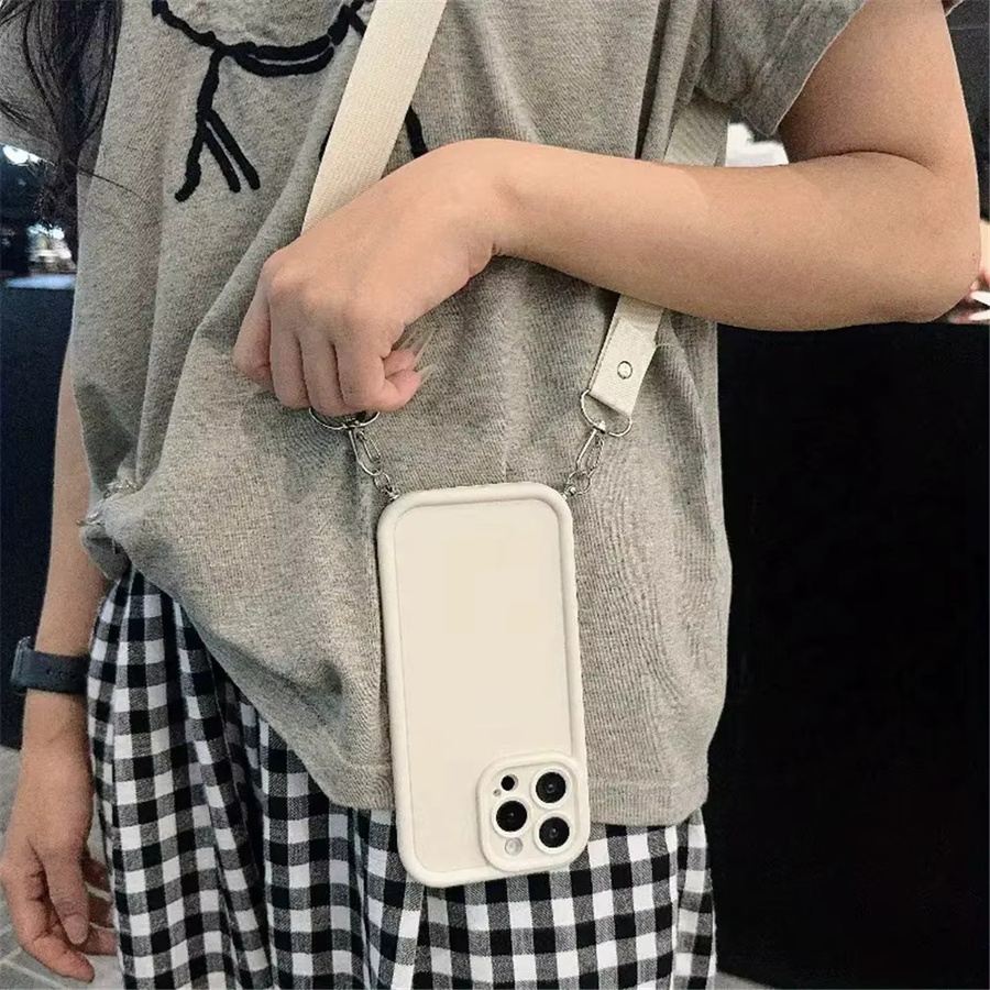FLYKYLIN Silikon Handyhülle mit Lanyard-Kette als Umhängetasche für iPhone 11 bis iPhone 17 Pro Max und Air Modelle, Unisex - Bild 2