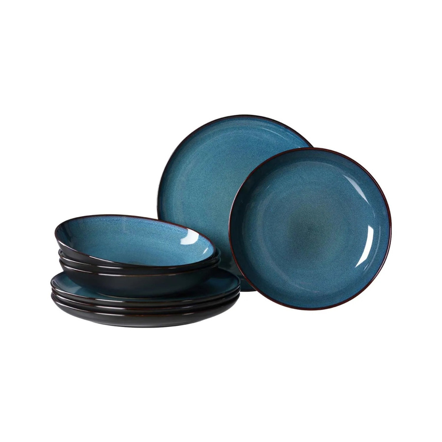 Ritzenhoff & Breker Tafelservice Bali 8-teiliges Set aus Keramik in Blau und Schwarz - Bild 2