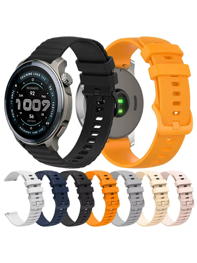 Silikon-Sportarmband für Amazfit Balance, GTS, GTR und Bip Modelle, Breite: 20 mm oder 22 mm - Bild 4