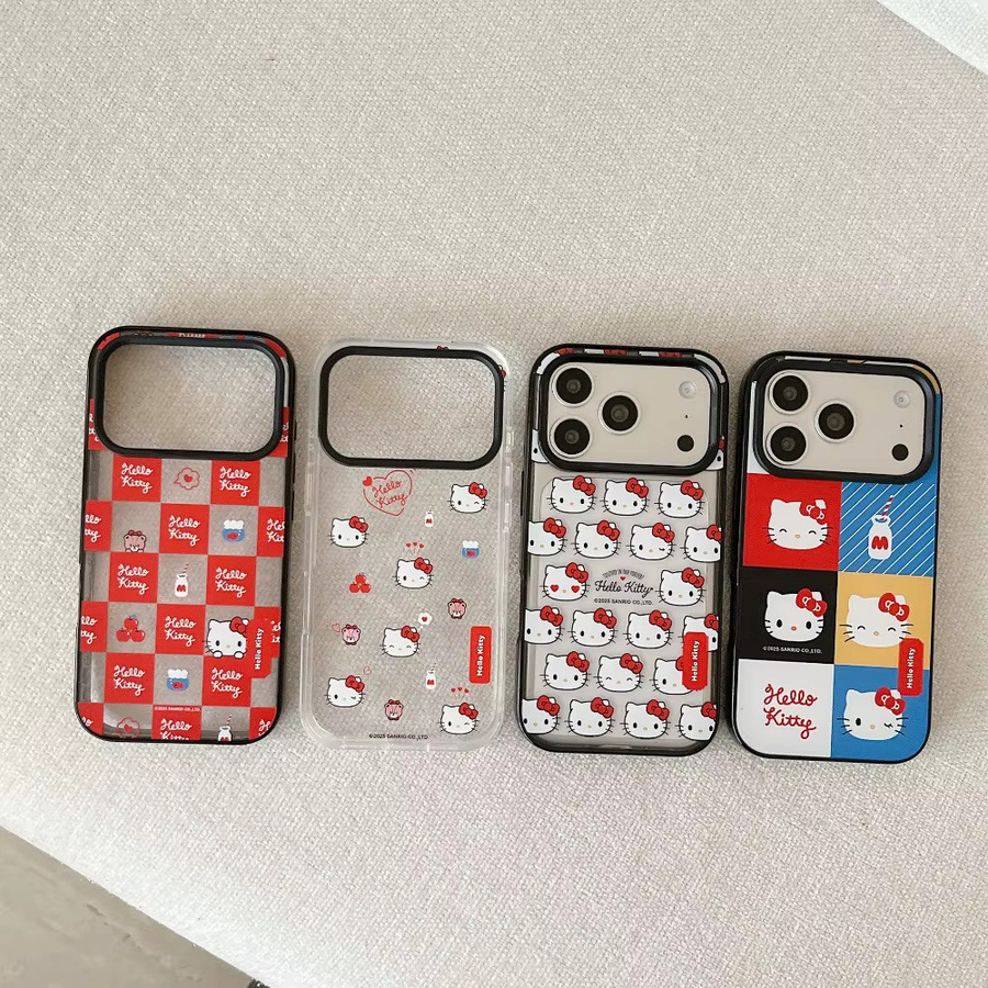 Sanrio Hello Kitty Acryl-Handyhülle für iPhone 17 Pro Max 16 15 14 Plus 13 12 Transparent Sturzsicher - Bild 3