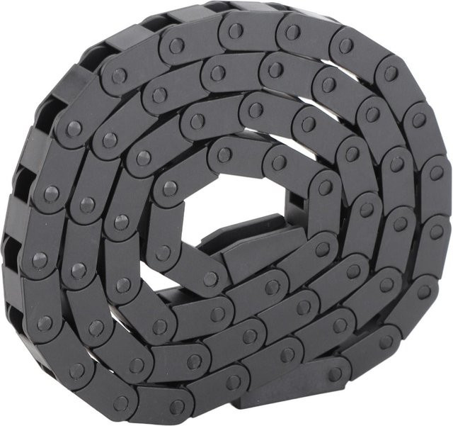 Neoglint Energieschleppkette aus Nylon mit Brücke für 3D-Drucker und CNC-Werkzeugmaschinen, Farbe: Schwarz/Grau, Breite: 7 mm, Höhe: 7 mm - Bild 1
