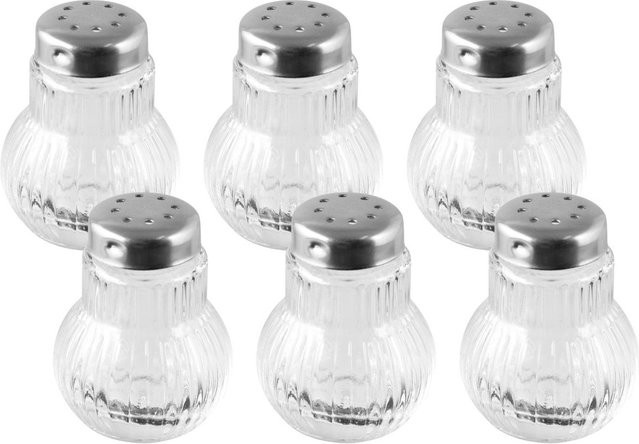 Fackelmann Streuer Mini aus Glas, transparent, 6 Stück - Bild 1