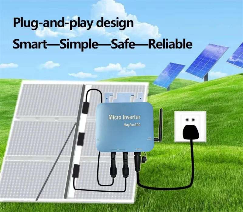EVSOLAR 600W Netzgekoppelter Solar-Mikrowechselrichter mit MC-Anschluss, Wasserdicht, Blau, für 60V PV-Module - Bild 4