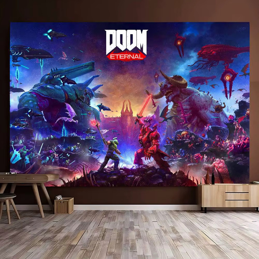 Mesuca Fotohintergrund Doom Eternal Motiv für Geburtstag und Party, Mehrfarbig, B/H: 70 x 70 cm - Bild 2