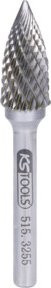 KS Tools HM Spitzbogen-Frässtift Form G in Silber, Durchmesser: 12 mm - Bild 1