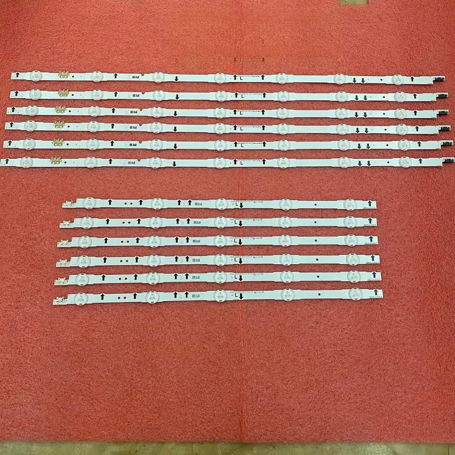 LED Streifen Set für Samsung Fernseher Modell UN55J5900AF UE55H6470 UE55H6470AS UE55H6800 UE55J5000 UE55H6500 UE55J6510 Ersatzteile BN96-30429A BN96-30430A BN96-30432A BN96-30431A in Weiß - Bild 1
