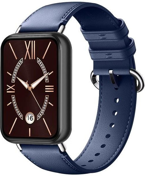 MY-CASE Uhrenarmband Leder, dunkelblau, Xiaomi Band 9 Pro, Unisex - Bild 1